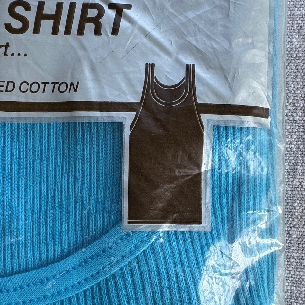 John Henry 90s vintage Blue Athletic Shirt tank top Sz XL - Picture 4 of 4